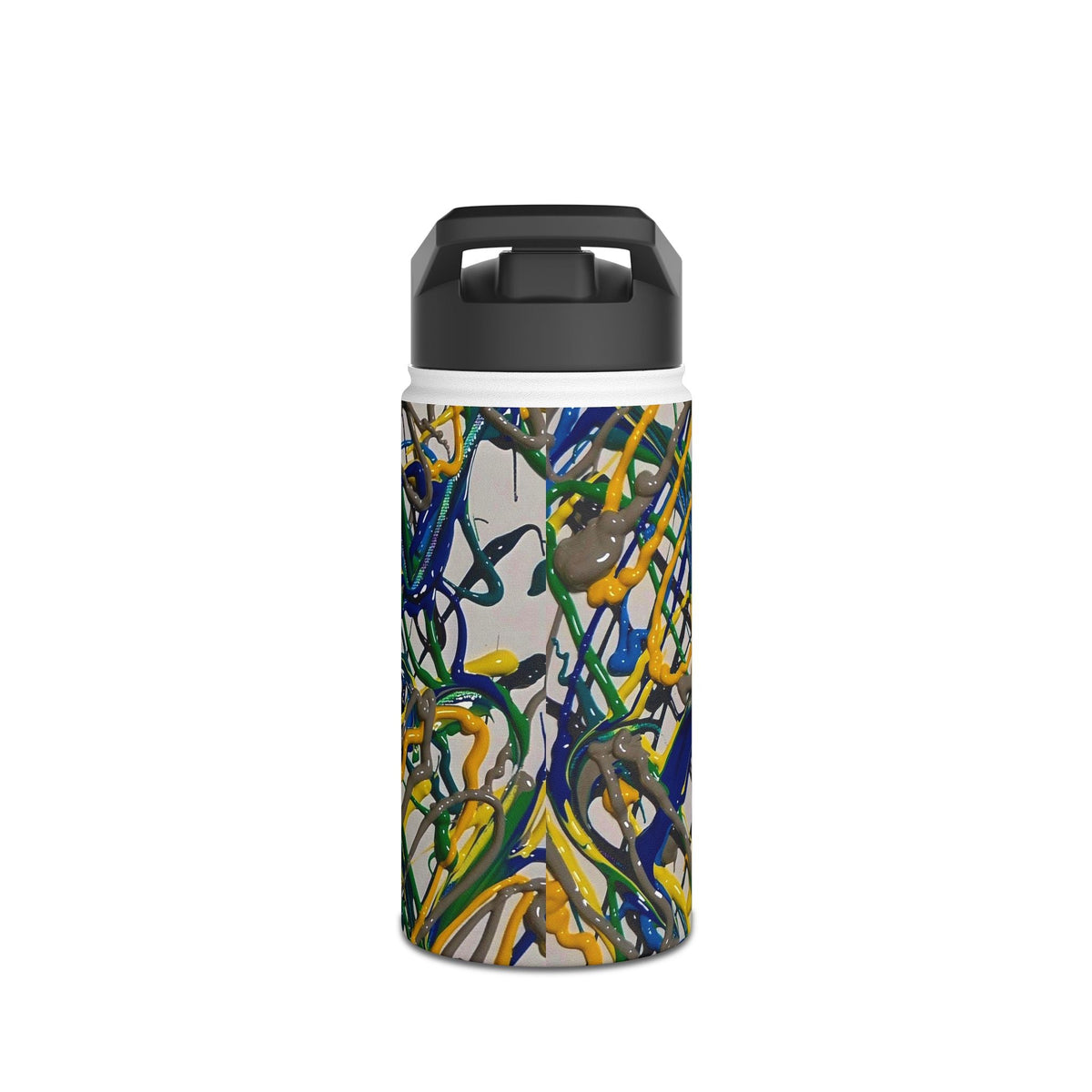 Abstract Drip Art Stainless Steel Water Bottle