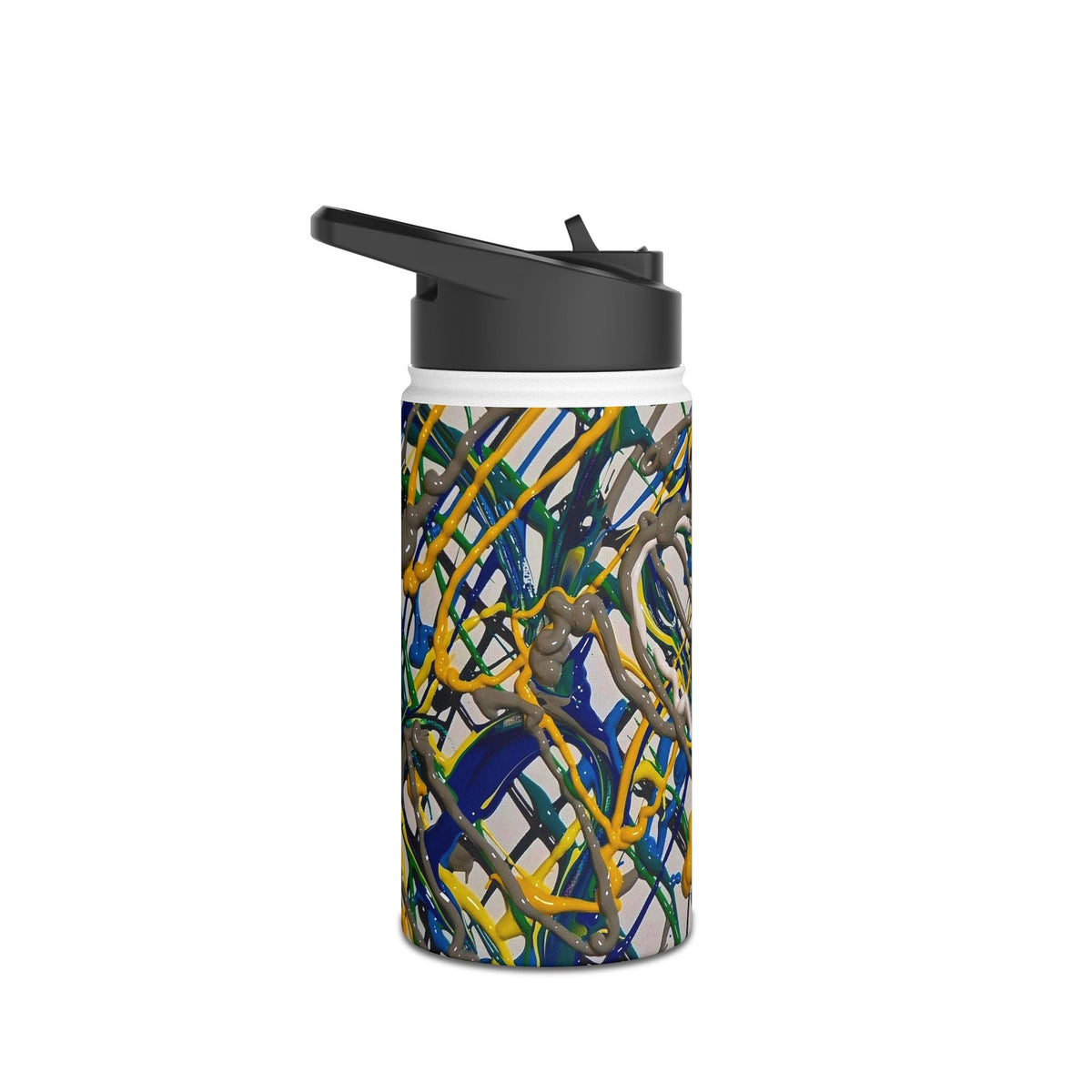 Abstract Drip Art Stainless Steel Water Bottle